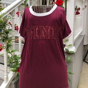 Cozy burgundy pink Victoria’s Secret shirt!!